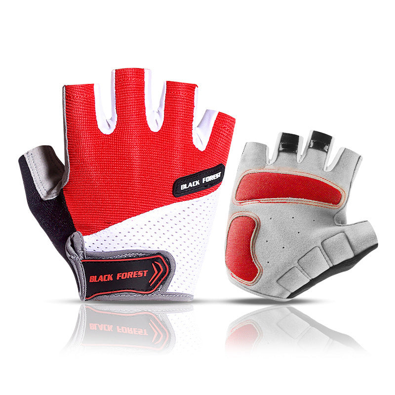 Outdoor mountain bike riding short finger gloves