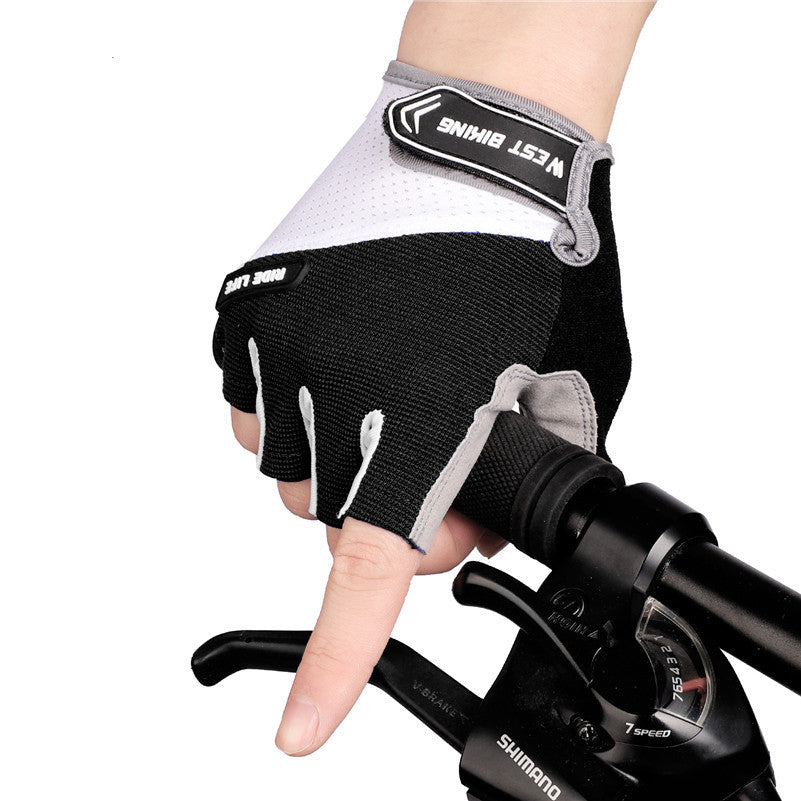 Outdoor mountain bike riding short finger gloves