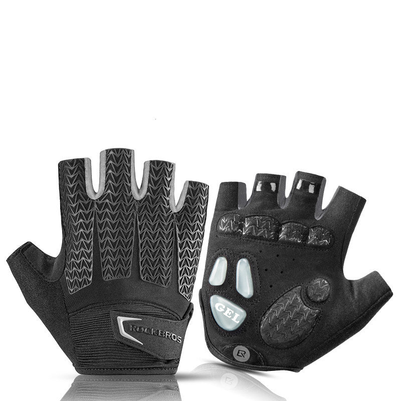 Half finger men and women mountain bike short finger riding gloves