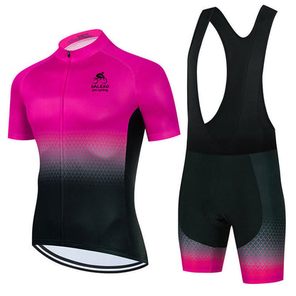 Cycling Clothes Suit Breathable Short Sleeve Suspender Shorts