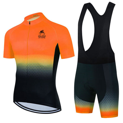Cycling Clothes Suit Breathable Short Sleeve Suspender Shorts