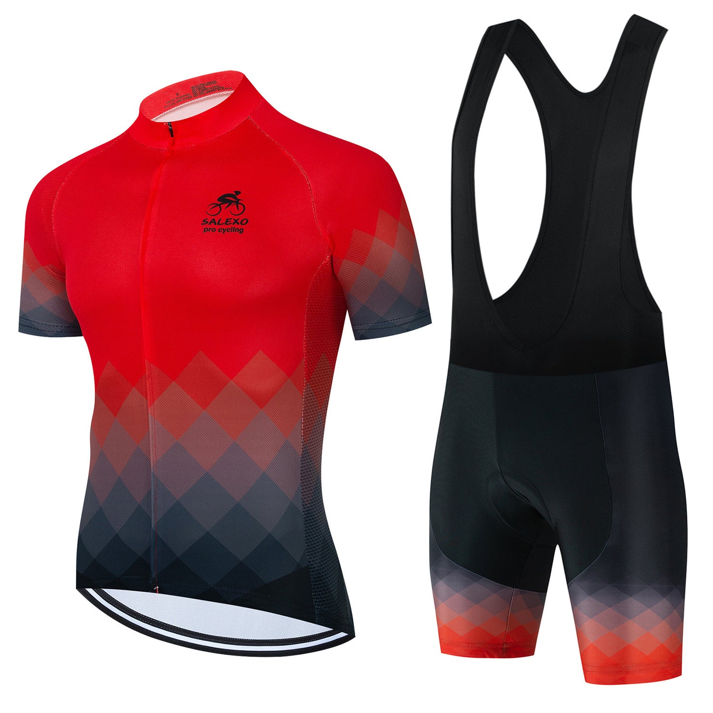 Cycling Clothes Suit Breathable Short Sleeve Suspender Shorts