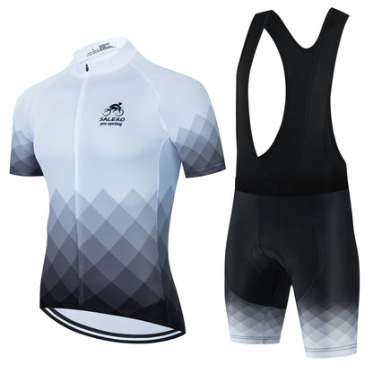 Cycling Clothes Suit Breathable Short Sleeve Suspender Shorts