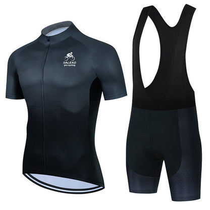 Cycling Clothes Suit Breathable Short Sleeve Suspender Shorts